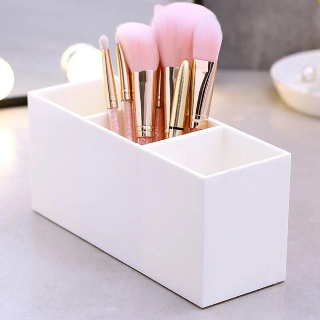 Table Acrylic Makeup Nail Art Brush Holder Cosmetics Storage Box Organizer  Case Bag Brushes Organizer Make